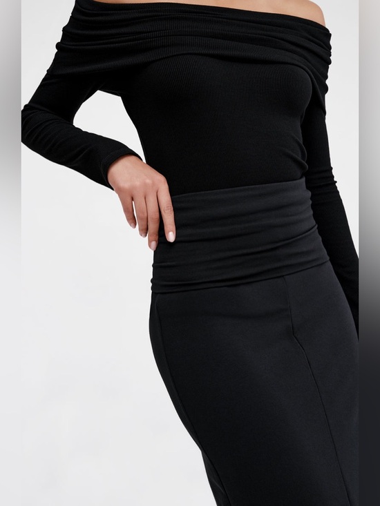 Marcella NYC Belmont Skirt Light European French Terry Maxi Skirt Size Medium - Picture 4 of 16